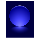 7 Blue Sphere Blurred Reflection
