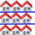 9 houses