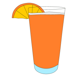 A glass of orange juice I