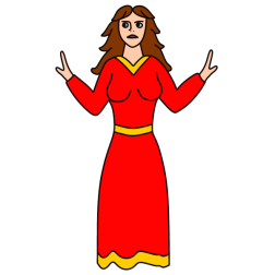 A woman tries to separate two people in a fight