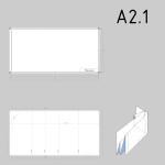 A2.1 sized technical drawings paper template vector clip art