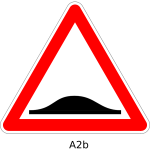 Bump on a road sign