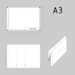 A3 sized technical drawings paper template vector clip art