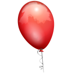 Red balloon vector image