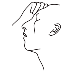 A man who has a headache