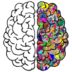 Abstract Brain Line Art Prismatic