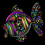 Abstract Colorful Fish 3 With Background
