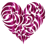 Abstract Distorted Heart Fractal Pink