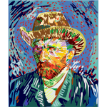 Abstract Vincent Van Gogh Portrait