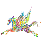 Abstract Winged Horse Prismatic 2