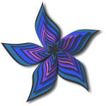 Abstract Flower Colour blue