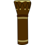 Vector illustration of skin covered African drum