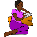 Woman reading and resting