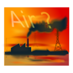 Air pollution vector illustration