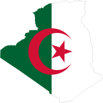 Algeria flag map