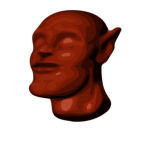 Red alien head