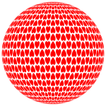 Prismatic Alternating Hearts Sphere 4 Free SVG