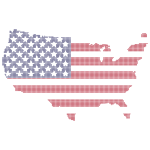 America Flag Map Dots