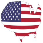 America Flag Map Globe