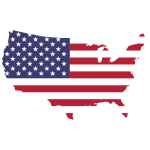 America Flag Map