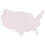America Flag Star Map
