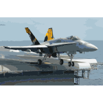 An F A 18C Hornet launches from the flight deck of the conventionally powered aircraft carrier 2016052818