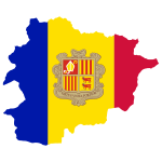 Andorra Map Flag
