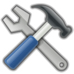 Hammer and spanner tools vector image