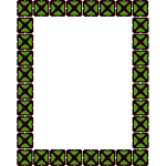 Square frame in black and green vector clip art
