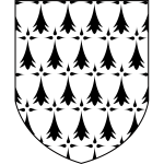 Vector image of coat of arms of Brittany