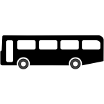 Vector clip art of public transportation bus symbol