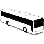 Black and white bus