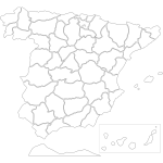 Provinces of Spain vector drawing