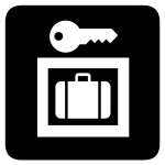 Baggage lockers symbol