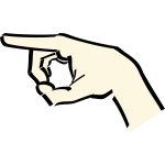 Pointing hand vector image