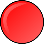 red round button