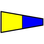 Vector graphics of signal Ukrainian  flag