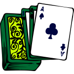 Poker card deck vector clip art