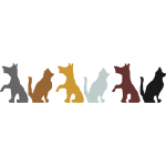 Dogs ad cats silhouette images