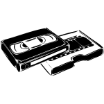 Video cassette vector image