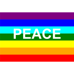 Italian peace flag vector graphics
