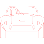 Vector image of back of Shelby Cobra