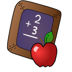 Slate and apple vector image