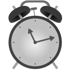 Analog alarm clock vector drawing