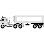 Vector image of mobile refuel container truck