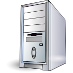 PC CPU box vector image