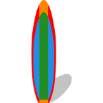 Surfboard vector clip art image