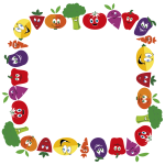 Anthropomorphic Fruits And Vegetables Frame
