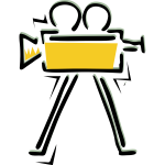 Movie camera recording sign vector image