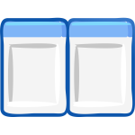 Computer windows arranged side by side icon vector image